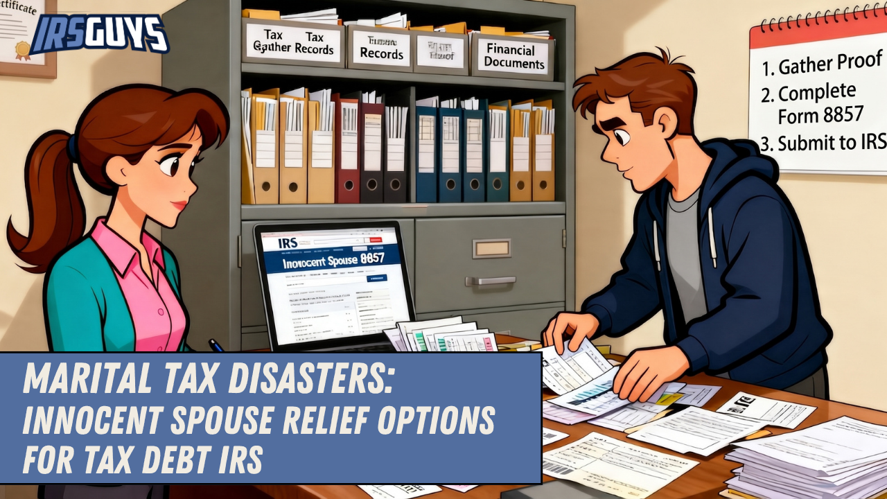 You are currently viewing Marital Tax Disasters: Best Innocent Spouse Relief Options for Tax Debt IRS